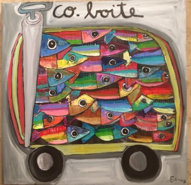 "Co boîte" başlıklı Tablo Benis tarafından, Orijinal sanat, Akrilik