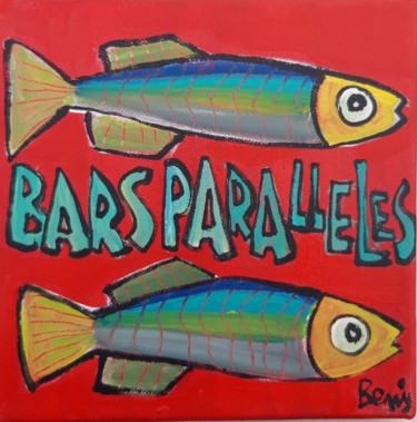 Peinture intitulée "Bars qui dansent" par Benis, Œuvre d'art originale, Acrylique