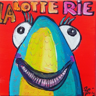 Painting titled "La lotte rie" by Benis, Original Artwork, Acrylic