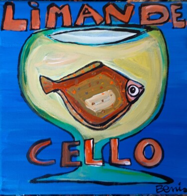 Painting titled "Limande cello" by Benis, Original Artwork, Acrylic