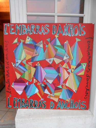 Картина под названием "l embarras d anchois" - Benis, Подлинное произведение искусства