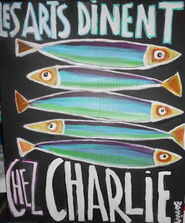 Schilderij getiteld "CHARLIE" door Benis, Origineel Kunstwerk, Acryl