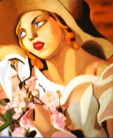 Pintura titulada "Tamara Mujer rubia" por Camelia, Obra de arte original, Oleo