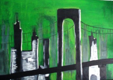 Pintura titulada "Puente" por Camelia, Obra de arte original, Oleo