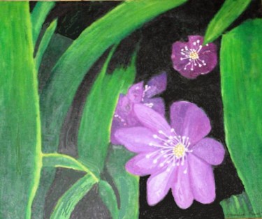 Pintura titulada "Violetas" por Camelia, Obra de arte original