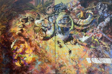 Pintura titulada "Evocación" por Benjamín Cruz Javier, Obra de arte original, Acrílico