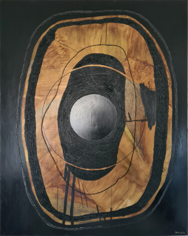 Schilderij getiteld "Avatar" door Benjamin Debayle, Origineel Kunstwerk, Acryl Gemonteerd op Frame voor houten brancard