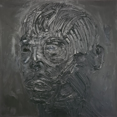 Картина под названием "Portrait" - Benjamin Debayle, Подлинное произведение искусства, Полимерная глина Установлен на Деревя…