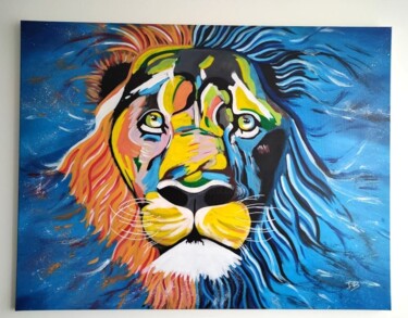 Painting titled "Lion's" by Benjamin Duforest, Original Artwork, Acrylic