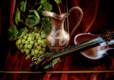 Fotografie mit dem Titel "violin-and-grapes.j…" von Benjamin, Original-Kunstwerk, Digitale Fotografie
