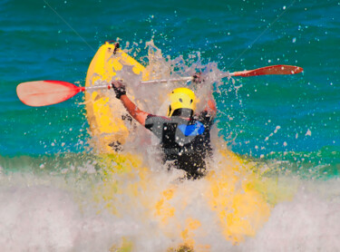 Φωτογραφία με τίτλο "Jump kayak through…" από Benjamin, Αυθεντικά έργα τέχνης, Ψηφιακή φωτογραφία