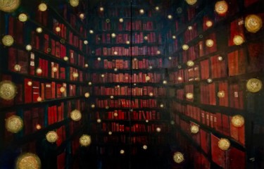 Painting titled "The Grand Library o…" by Ben J. Gross, Original Artwork, Acrylic