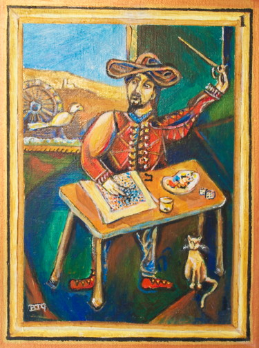 Painting titled "1.  The Magician" by Ben J. Gross, Original Artwork, Oil