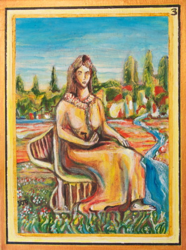 Painting titled "3.  The Empress" by Ben J. Gross, Original Artwork, Oil
