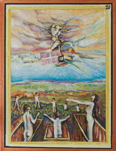 Painting titled "20.  Judgment" by Ben J. Gross, Original Artwork, Oil
