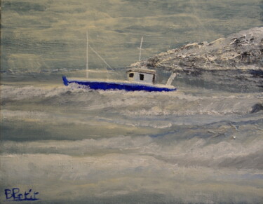 Peinture intitulée "Lumière sur bateau" par Benjamin Petit, Œuvre d'art originale, Acrylique