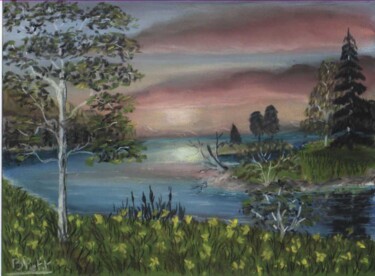 绘画 标题为“Lac” 由Benjamin Petit, 原创艺术品, 粉彩