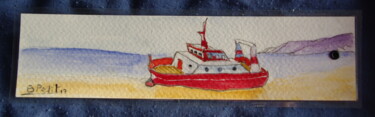 Artisanat intitulée "Marque page bateau" par Benjamin Petit, Œuvre d'art originale