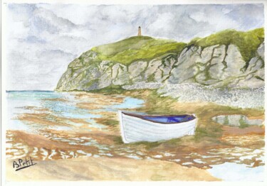 Peinture intitulée "La côte" par Benjamin Petit, Œuvre d'art originale, Aquarelle