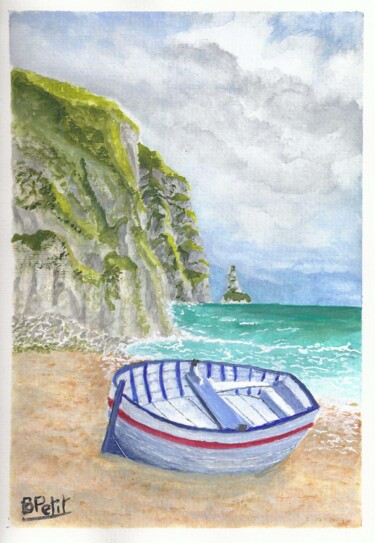 Painting titled "la cote 2" by Benjamin Petit, Original Artwork, Watercolor