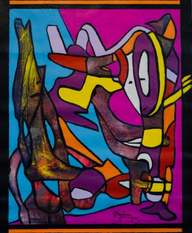 Peinture intitulée "Tex Avery" par Benjamin Rezé, Œuvre d'art originale, Acrylique