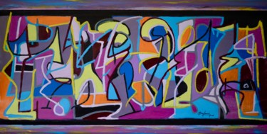 Peinture intitulée "Street Wall" par Benjamin Rezé, Œuvre d'art originale, Acrylique