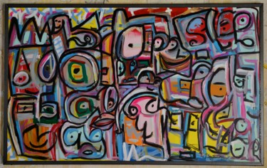 Pintura intitulada "LP 9" por Benjamin Rezé, Obras de arte originais, Acrílico