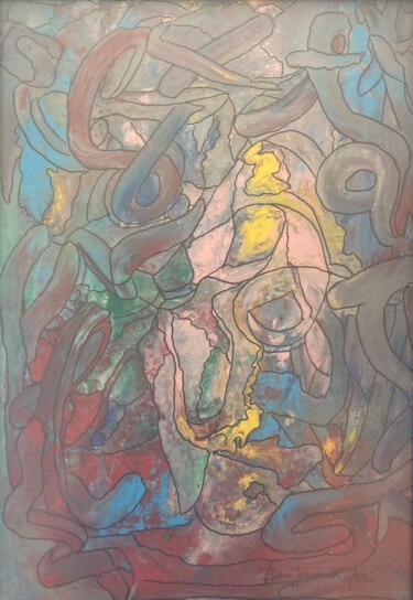 Malerei mit dem Titel "Printemps Aquatique" von Benjamin Rezé, Original-Kunstwerk, Acryl