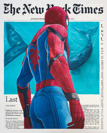 Картина под названием "The Times' Guardian…" - Benjamin Spark, Подлинное произведение искусства, Акрил Установлен на Деревян…