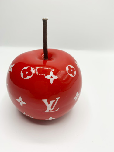 Sculpture intitulée "Apple Suprême" par Benji, Œuvre d'art originale, Résine