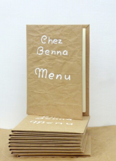 Prenten & gravures getiteld "Menu" door Benna G. Maris, Origineel Kunstwerk, Inkt