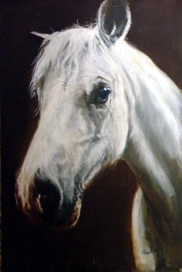 Painting titled "horse head" by Peter Bennett, Original Artwork