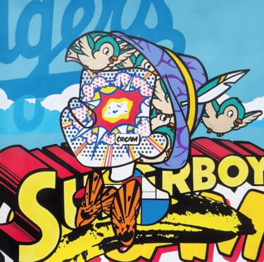 Pintura titulada "SKY IS NOT THE LIMIT" por Benny The Kid, Obra de arte original, Pintura al aerosol