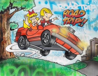 Pintura titulada "ROAD TRIP" por Benny The Kid, Obra de arte original, Acrílico