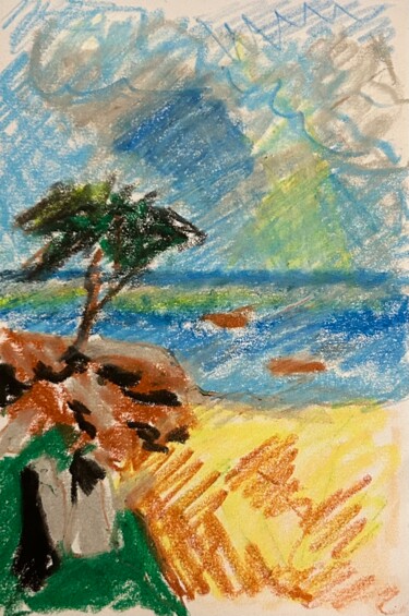 Dessin intitulée "Portrait d'un arbre…" par Benoit Boutoille, Œuvre d'art originale, Crayon