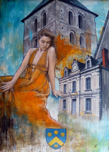 Schilderij getiteld "Cheviré le Rouge" door Benoit Dabin, Origineel Kunstwerk, Olie
