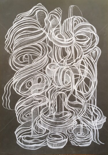 Drawing titled "fuite" by Benoît Girodon, Original Artwork