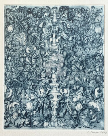 Estampas & grabados titulada "viscères" por Benoît Girodon, Obra de arte original, Aguafuerte