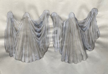 Dessin intitulée "faux plis" par Benoît Girodon, Œuvre d'art originale, Crayon