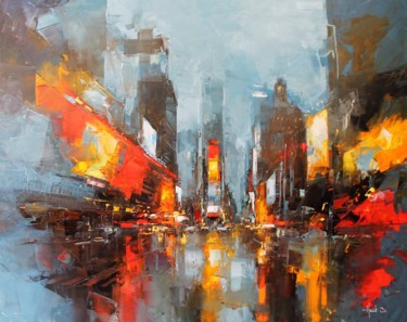 Painting titled "Times Square" by Benoit Havard, Original Artwork