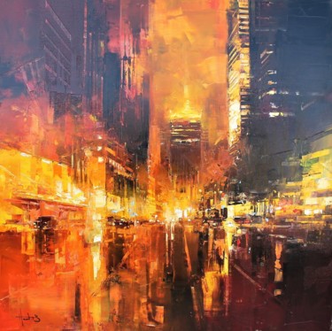 Painting titled "Park avenue N.Y" by Benoit Havard, Original Artwork