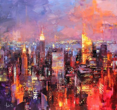 Painting titled "N.Y" by Benoit Havard, Original Artwork