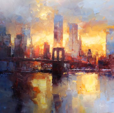Peinture intitulée "Brooklyn bridge" par Benoit Havard, Œuvre d'art originale