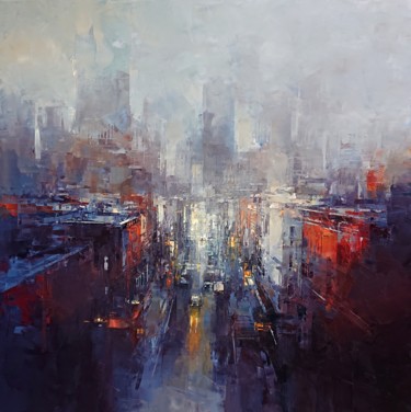 Painting titled "Dans la brume de Ma…" by Benoit Havard, Original Artwork, Oil