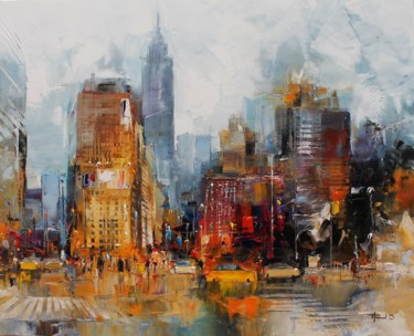 Painting titled "New York" by Benoit Havard, Original Artwork