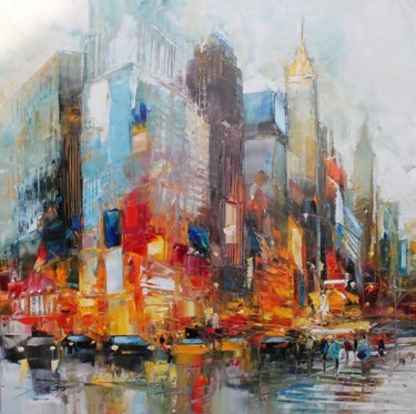 Painting titled "N.Y avenue" by Benoit Havard, Original Artwork