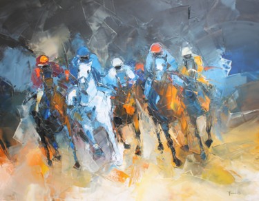 Peinture intitulée "La course" par Benoit Havard, Œuvre d'art originale, Huile