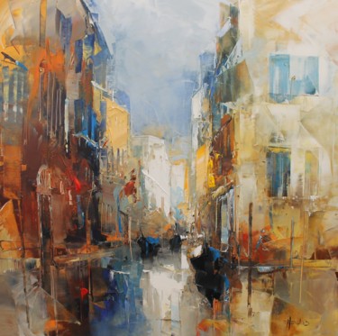 Pintura intitulada "Venise" por Benoit Havard, Obras de arte originais, Óleo