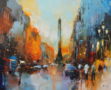 Painting titled "Rue de la Paix    P…" by Benoit Havard, Original Artwork, Oil