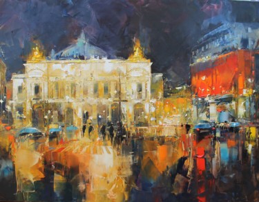 Painting titled "L'Opéra" by Benoit Havard, Original Artwork, Oil